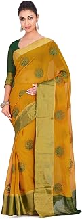 Women's Wedding Banarasi chiffon kanjivaram Style light weight saree with Blouse