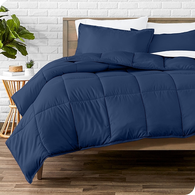 Bare Home Ultra-Soft Comforter Set - Dark Blue
