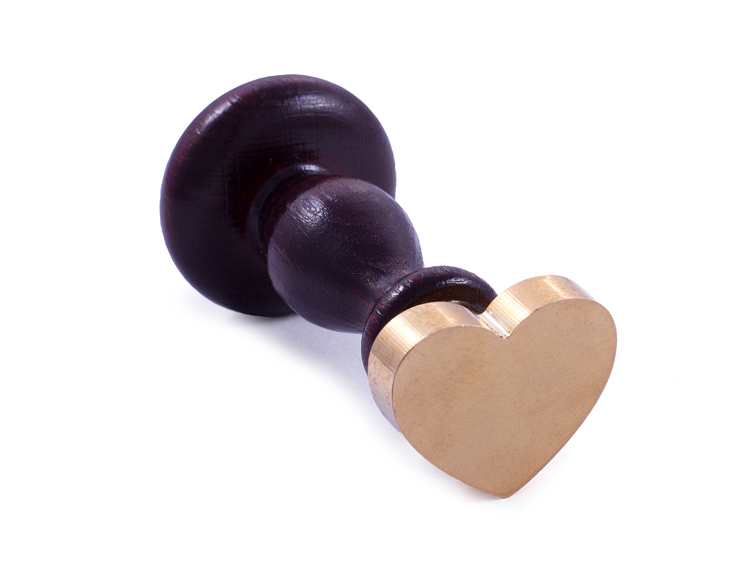 Timbro di cera di cuore con vos iniziali per timbro di cera personalizzabile, 30 x 25 mm)