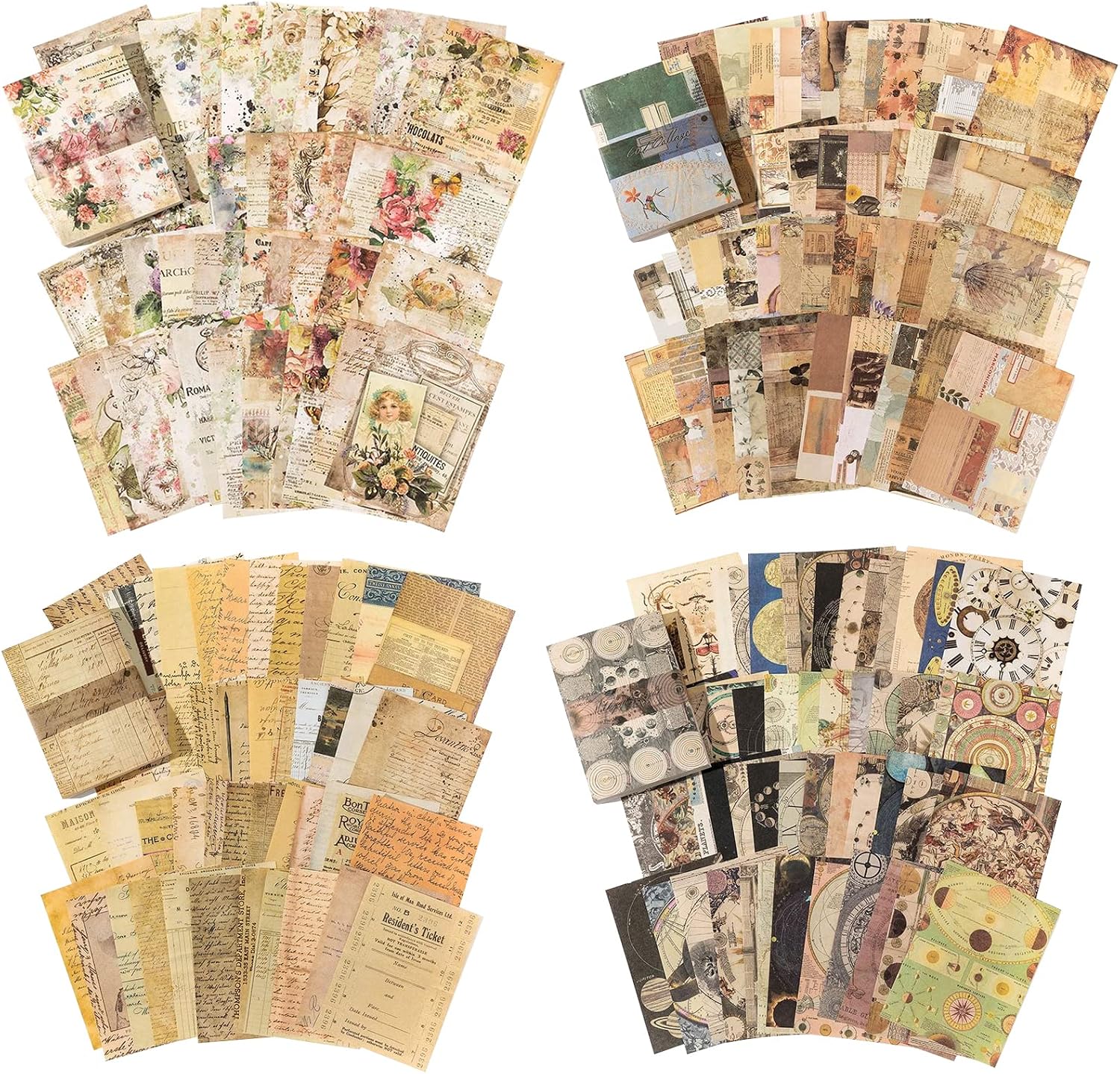400 PCS Scrapbook Paper Journaling Scrapbooking Supplies Kit Aesthetic Decorative Craft Paper Cottagecore Picture Frames Aesthetic Decor Art Collage Album image 2