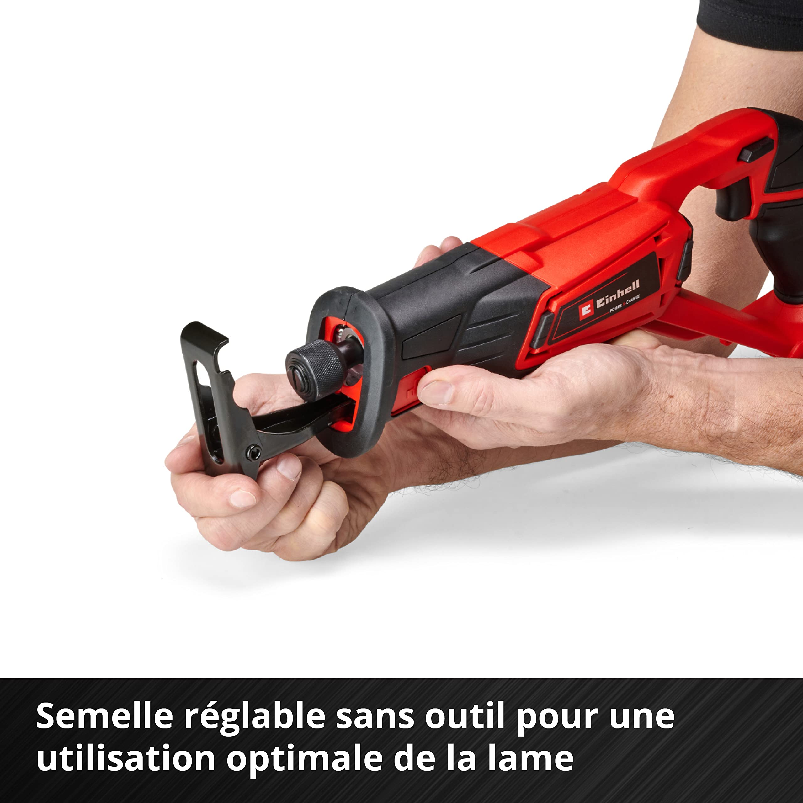 Einhell Scie sabre sans fil TE-AP 18 Li Solo -Power X-Change (18V, Hauteur de course 22 mm, Légère et maniable) Livré sans Batterie ni Chargeur