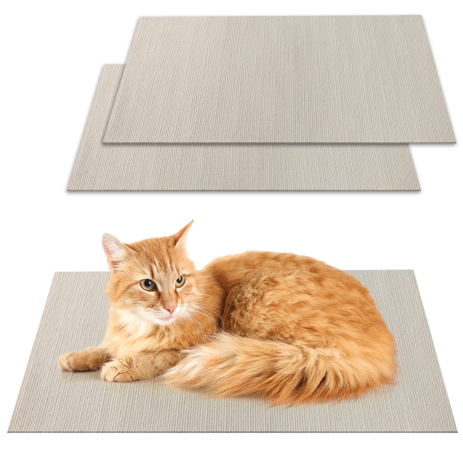 79 * 20 in Cat Scratch Pads Mat Carpet Protector,Easy-Cut Pets Scratch Carpet for Floor Doorway Porch,DIY Floor Mat Prevent Carpets from Scratching or Wearing,6.56ft Cat Pad with Free Sticker…