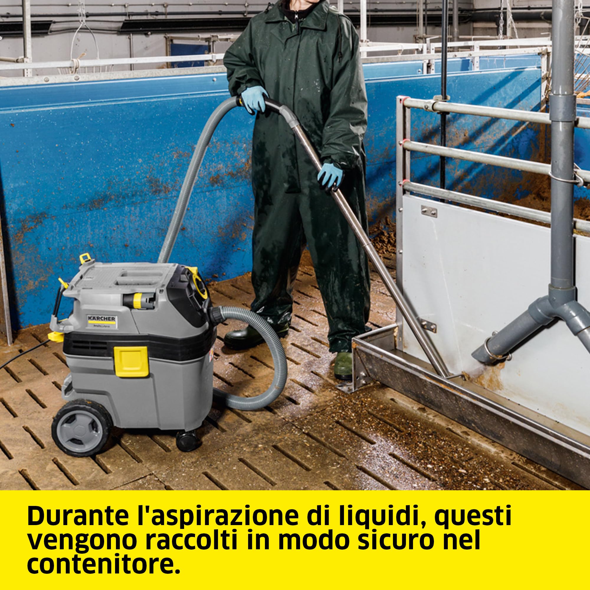 KÄRCHER aspiratore solidi-liquidi NT 30/1 Ap L, 1380 W, filtro plissettato piatto, contenitore: 30 l, tubo di aspirazione: 2,5 m, ugello pavimento (300 mm), bocchetta fessure