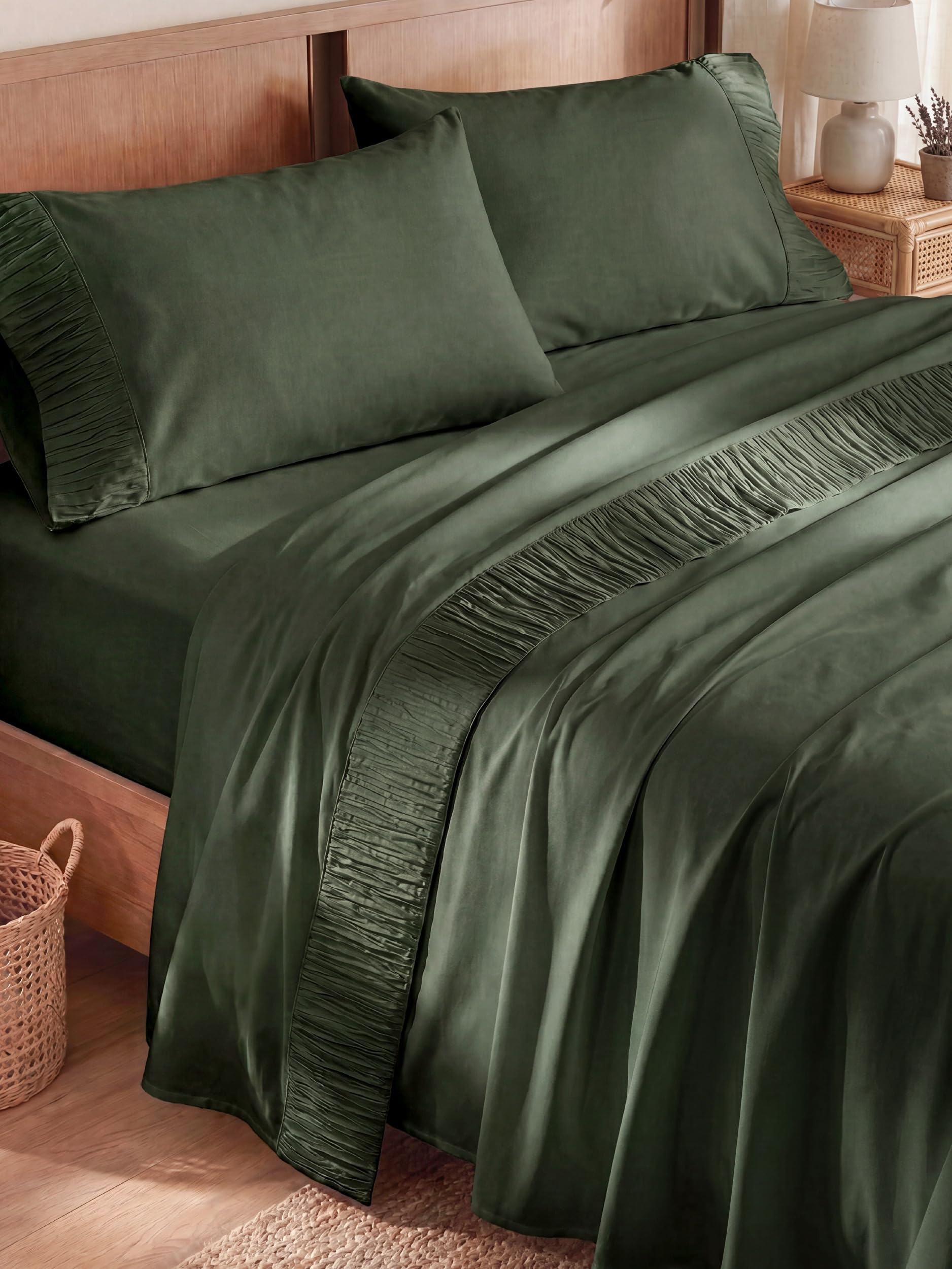 Bedsure California King Sheet Sets - 4 Pieces Soft, Breathable, Cooling