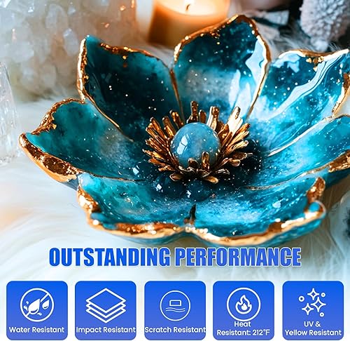 Miniatura 2 de Kit de resina epoxi ProKKUV, kit de 1 galón de resina epoxi transparente Crystal Clear, sin burbujas, sin amarillamiento, resistente a los rayos UV,