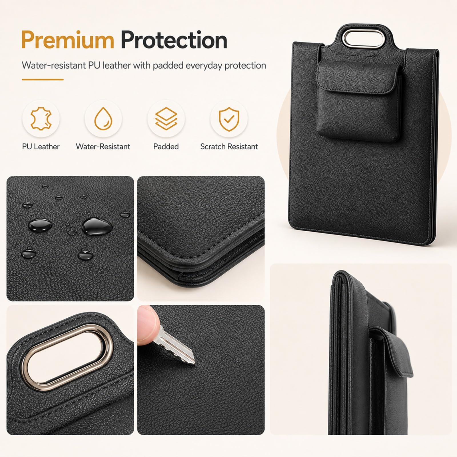 Custodia for Workstation Mobile All-in e Borsa for Laptop Pieghevole | Tappetino for Mouse con Ricarica Wireless Rapida 15W e Organizer Ergonomico da Viaggio for Professionisti(Nero,Dual)