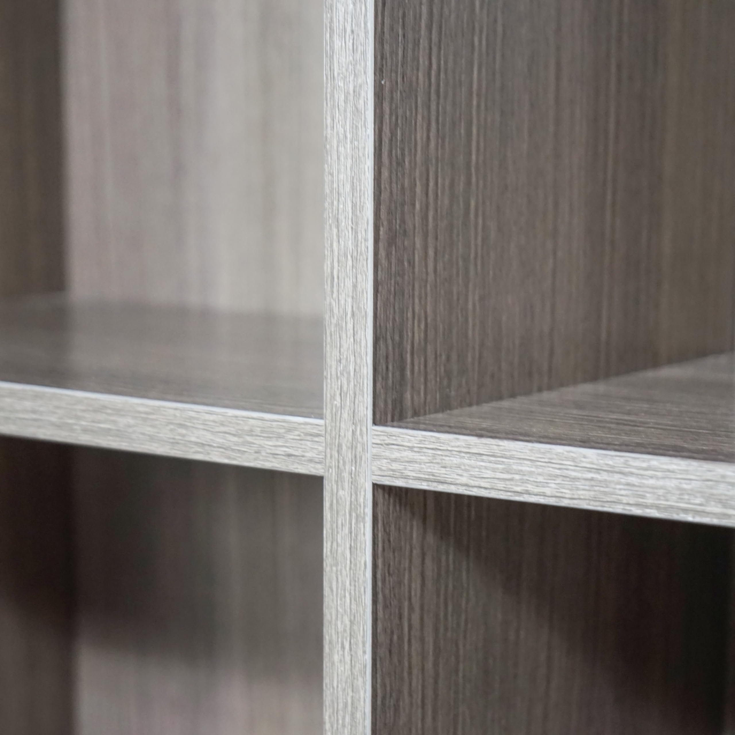 Brigros WeHome - Mobile Colonna 50x140x24 cm, 1 Anta e 4 Vani in Legno, Mobiletto da Assemblare- Bagno