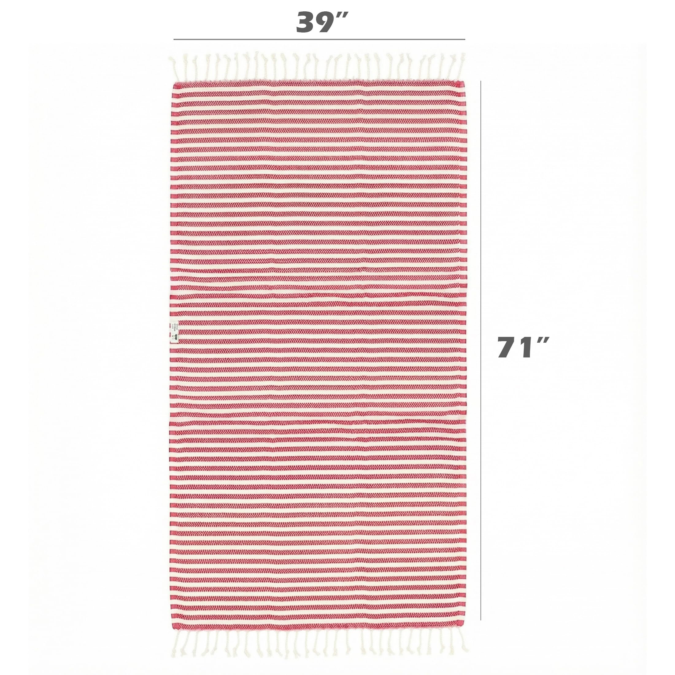 Bazaar Anatolia Toalla de Playa turca, 100% algodón, 71 x 39 Pulgadas, Rojo Arpa