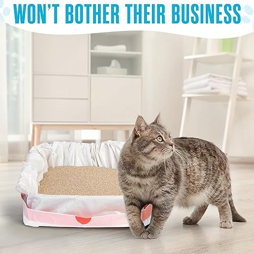 Miniatura 6 de Houseables Bolsas de arena para gatos, forros de caja de arena, bolsas de caja de arena, bolsas de caja de arena, paquete de 30, para bandeja de