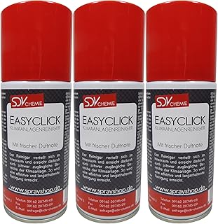 SDV Chemie Klimaanlagenreiniger 3x 150ml Easyclick Quick Fresh Klima Click Air Conditioner AC Power Cleaner
