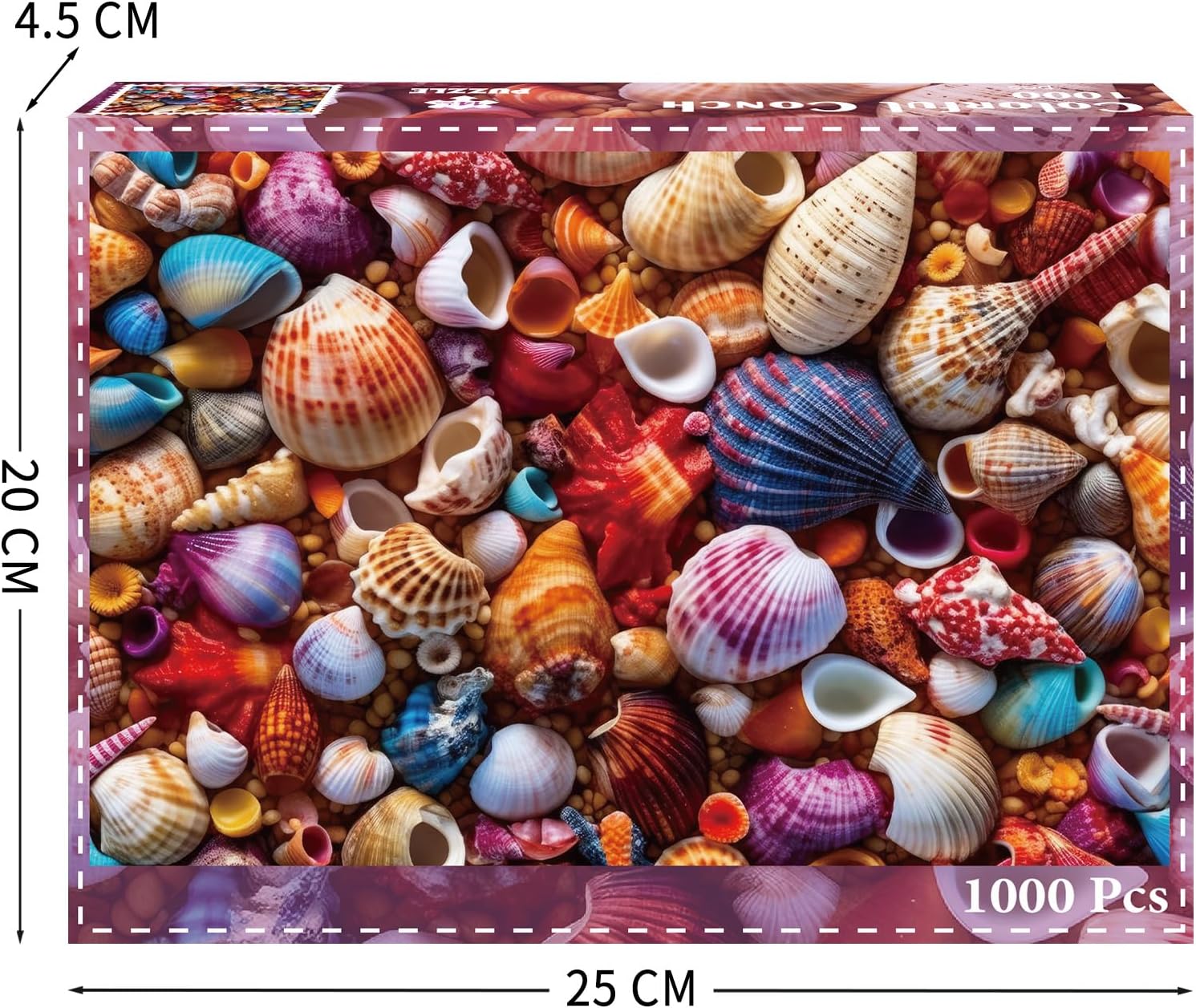 Colorful Conch Puzzles for Adults 1000 Piece, Jigsaw Puzzles for Adults, Adult Challenging Game Toys, Impossible Puzzle, Family Decoration Puzzle