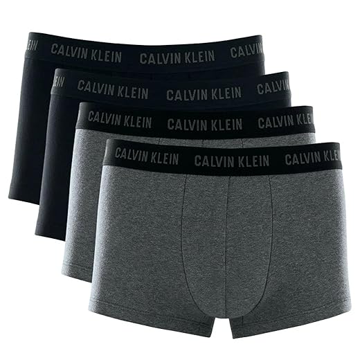 Kit 4 Cuecas Calvin Klein Low Rise Trunk Algodão Respirável Original
