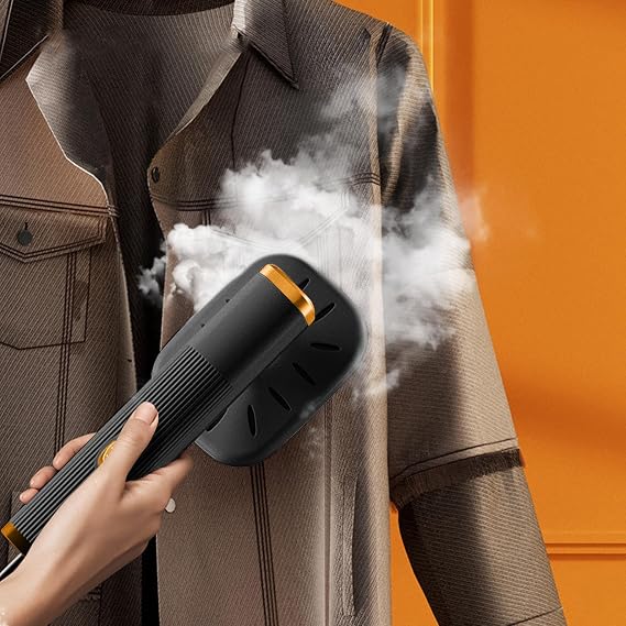 Portable Handheld Steamer for Clothes, Rotatable Handheld Steam Iron, Foldable Travel Garment For Fabric Clothes (Black)