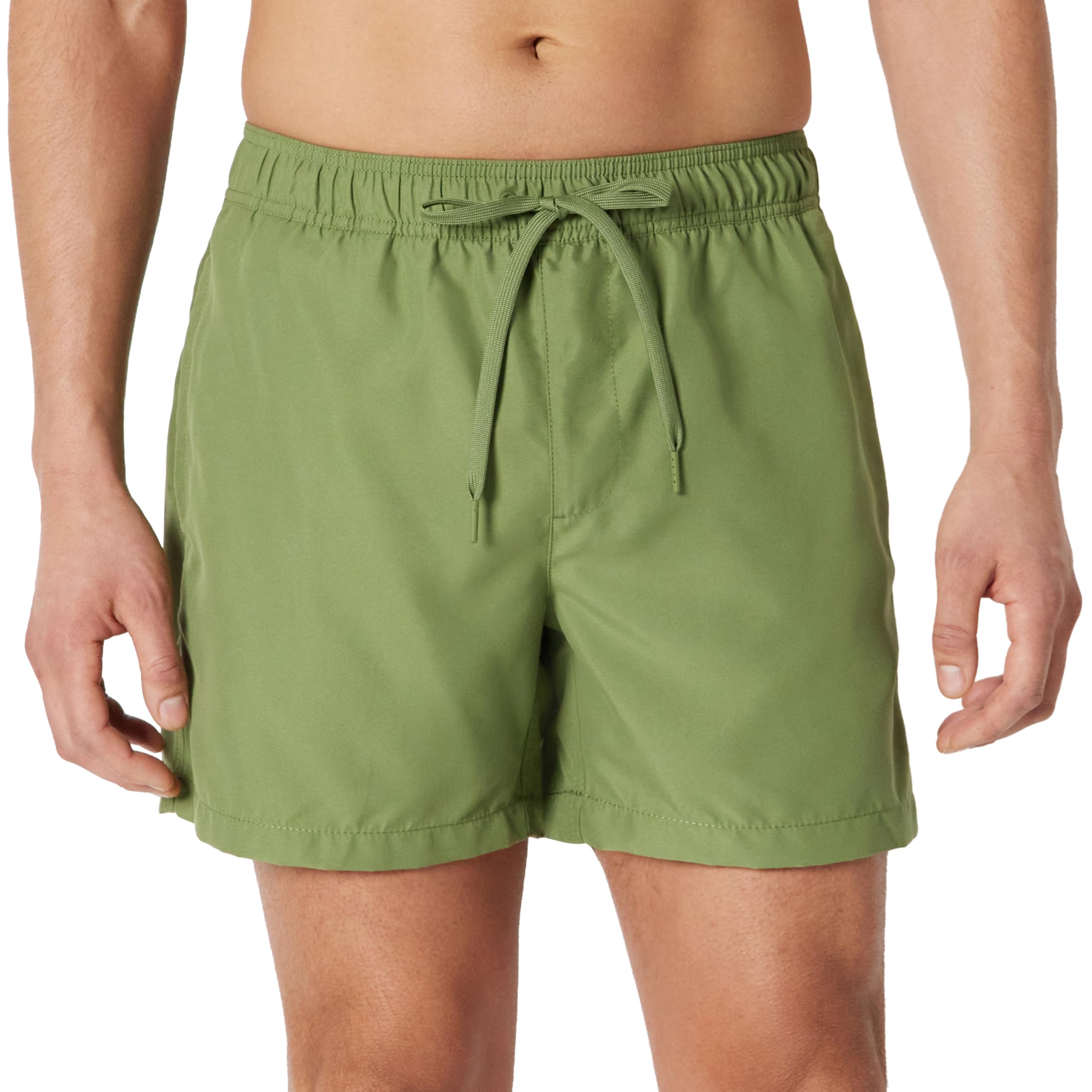 Amazon Essentials Men's Swimming Trunks with Mesh Lining, Pockets, Drawstring Closure, Olive, XXL