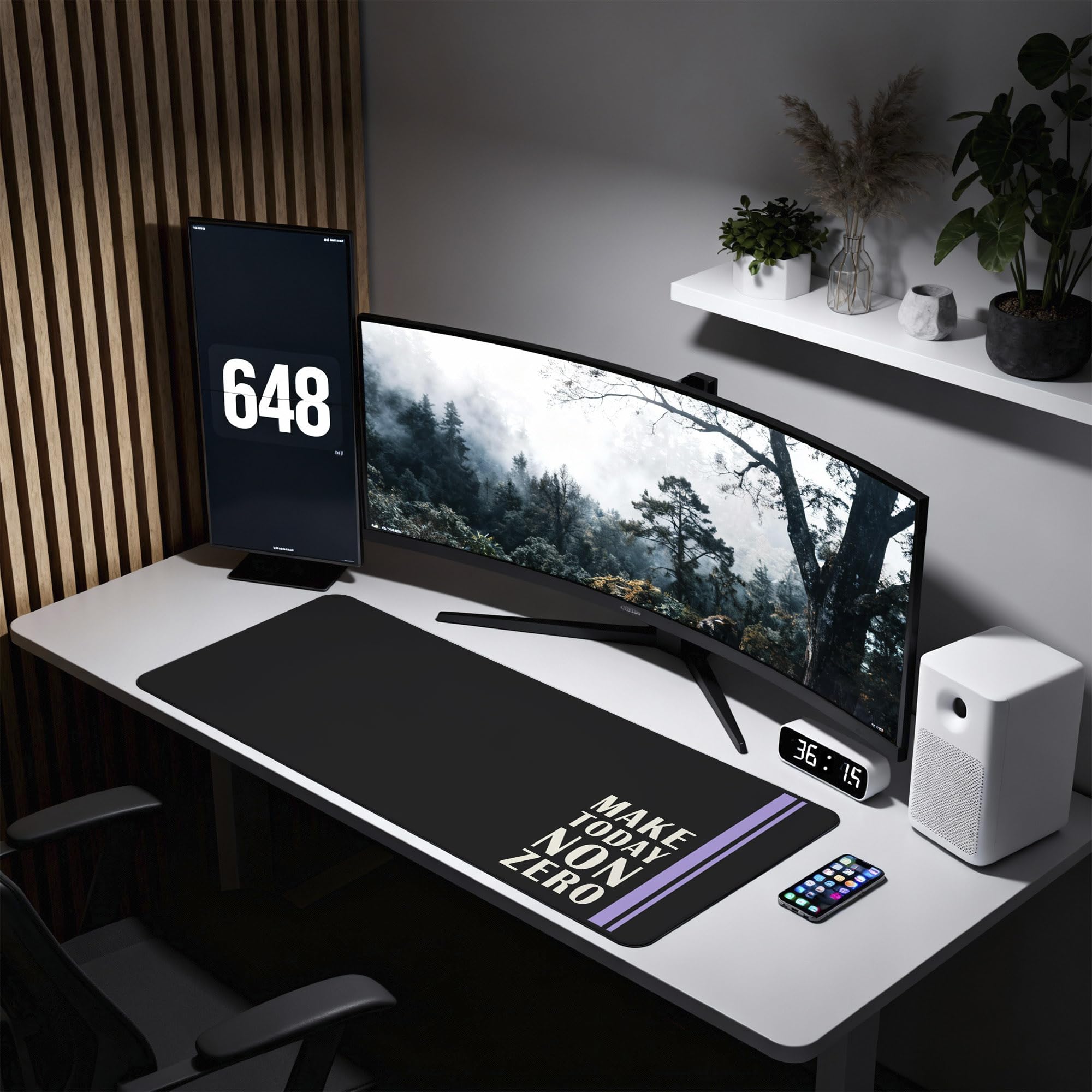 SoulAbiti Make Today Non Zero Extended Desk Pad (36x14 Inch) - Productivity & Discipline Series XXL Mouse Pad - Non-Slip Rubber Base & Stitched Edges 4