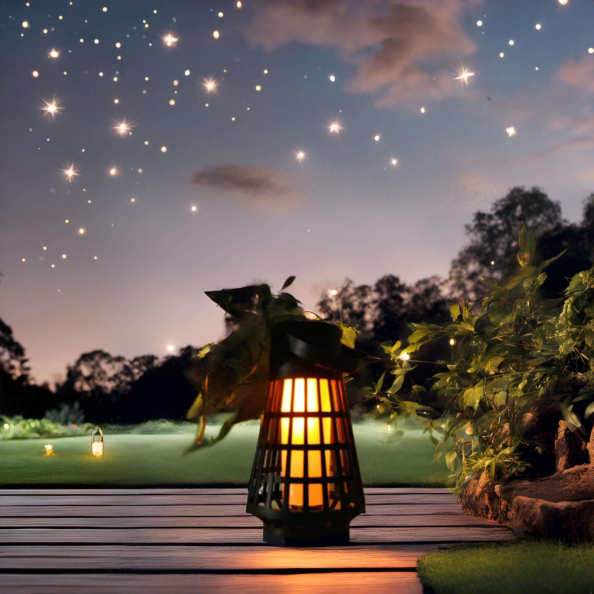 Solar Lights Outdoor Flickering Flame Lights Indoor Decorative Lights Waterproof Led Flame Lights for Holiday Ambiance Everyday Lighting Porch, Deck, Patio, Garden for Father's Day Gift (Portable)
