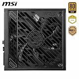 MSI MPG A1000GS PCIE5 Power Supply, 1000W, 80 Plus Gold, ATX 3.1, PCIe 5.1 GPU Support, Dual Native 12V-2x6, Cable with Two Tone 12V-2x6 Ports, ATX Power Supply, Modular Cables - 3