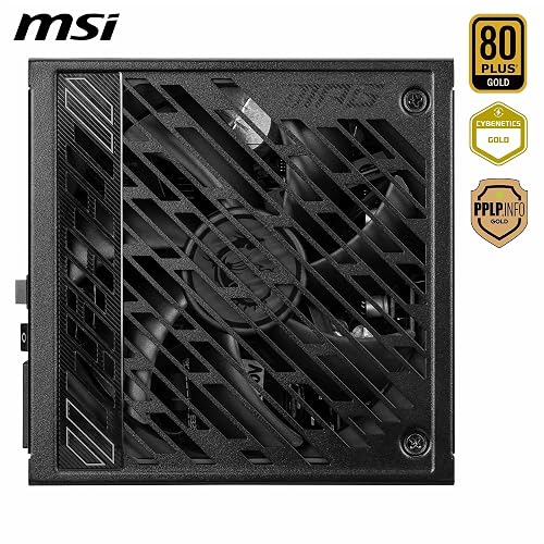 MSI MPG A1000GS PCIE5 Power Supply, 1000W, 80 Plus Gold, ATX 3.1, PCIe 5.1 GPU Support, Dual Native 12V-2x6, Cable with Two Tone 12V-2x6 Ports, ATX Power Supply, Modular Cables - 3