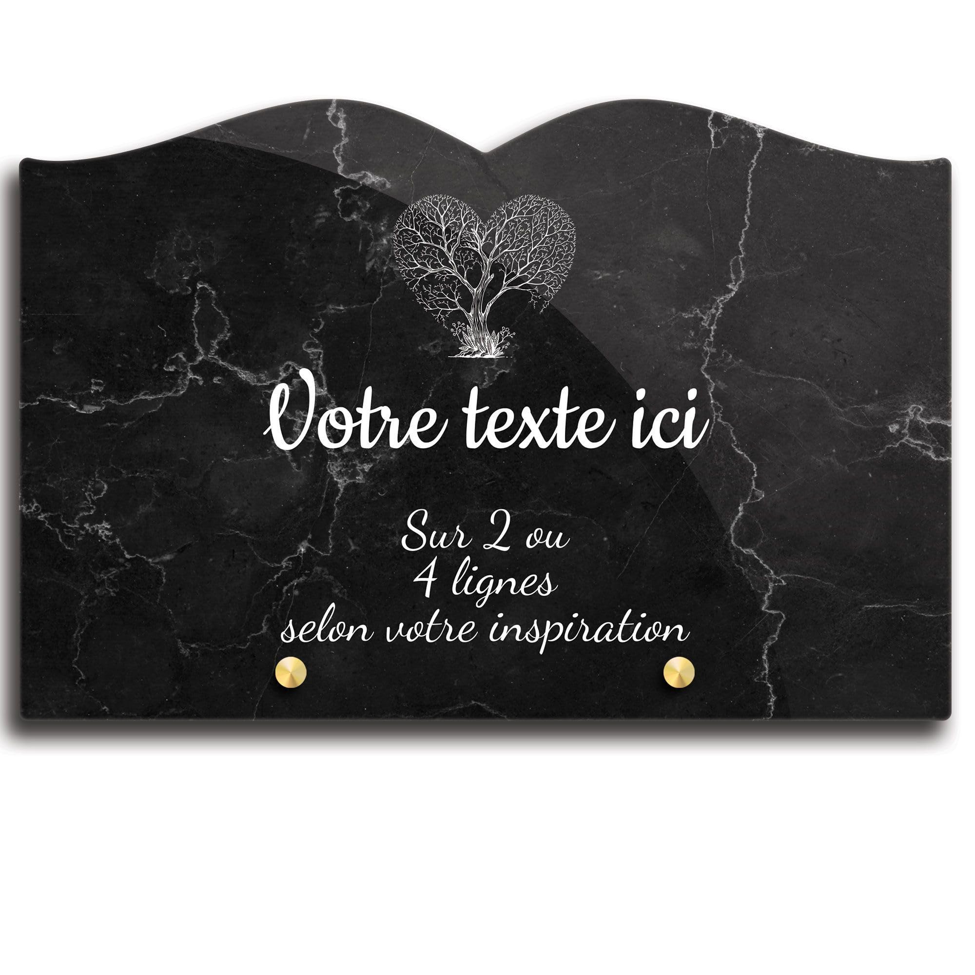 Targa funeraria con libro personalizzabile in plexi, motivo albero cuore, diverse dimensioni, spessore 6 mm, personalizzata su più righe 22-5x15 cm 22-5x15 cm 22-5x15 cm 30x20 cm