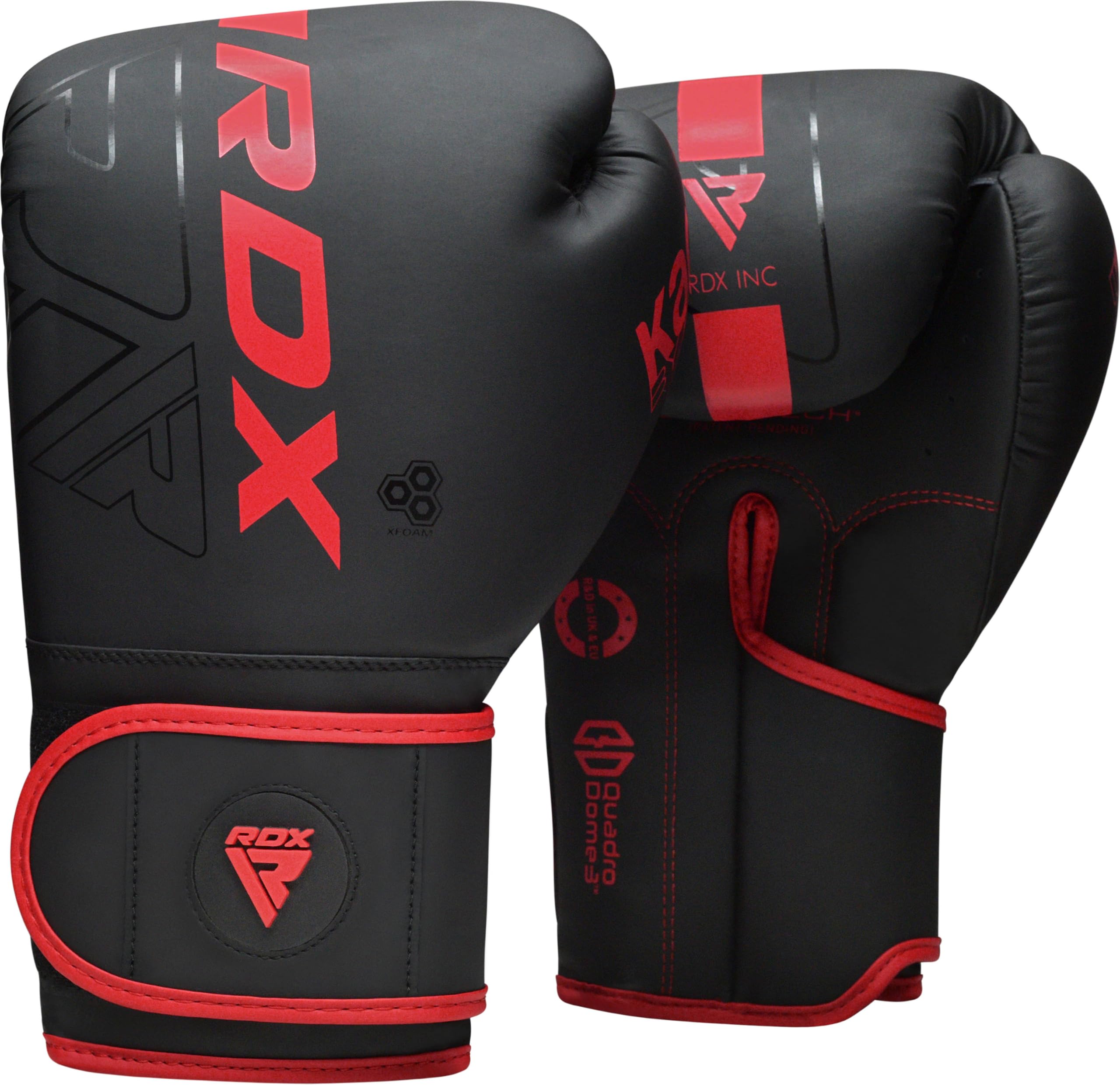 RDX Boxing Gloves, Pro Training Sparring, Maya Hide Leather, Muay Thai MMA Kickboxing, Men Women Adult Kids, Heavy Punching Bag Mitts Pads Workout, Ventilated Palm Multi Layered 4 6 8 10 12 14 16 18Oz