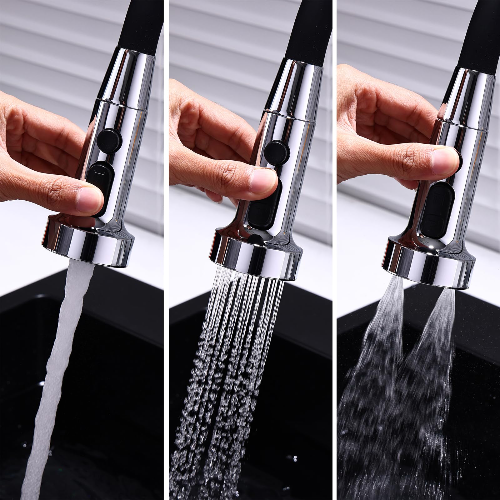 Grifo de Cocina Fregadero Abatible Grifo Cocina Flexible Cromado Grifo Cocina Abatible Bajo Ventana Grifo Mezclador Monomando Cocina