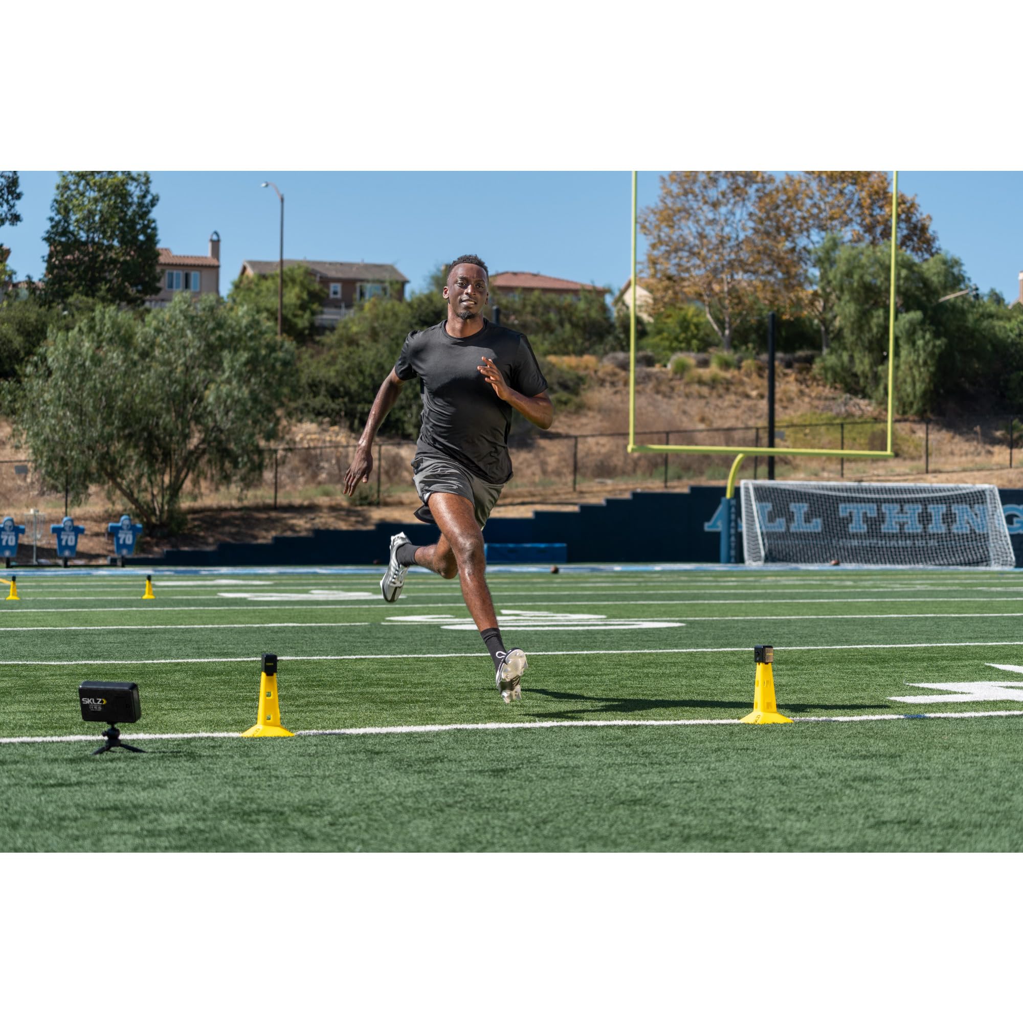 SKLZ Puertas de Velocidad Sistema de Entrenamiento con Sensores Cronómetro Bolsa de Transporte 45.72 Metros 50 Tiempos Interior Exterior Agilidad Potencia