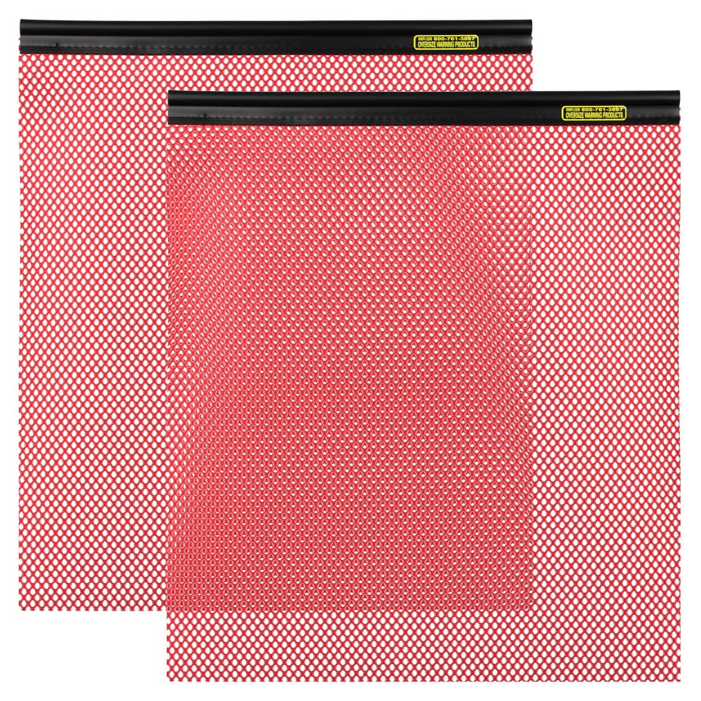 Oversize Warning Products - Quickmount Replacement Flag 18" x 18" (4-Pack, Red)