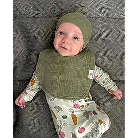 DiaperSquad\'s 10-Pack Baby Bibs for Drooling and Teething, Bibs for Boys, Baby Girl - Solid Cotton Baby Drool Bibs (Earthy Color Traditional - 100% Muslin)