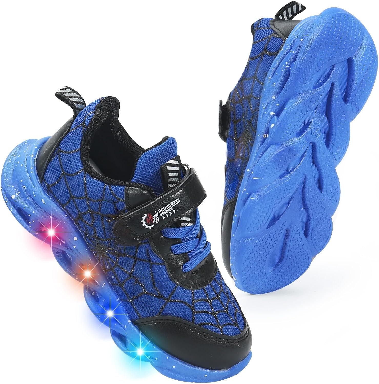 Kosriar Cartoon LED Illuminated Sneakers for Outdoor Sports and Running with Breathable Design