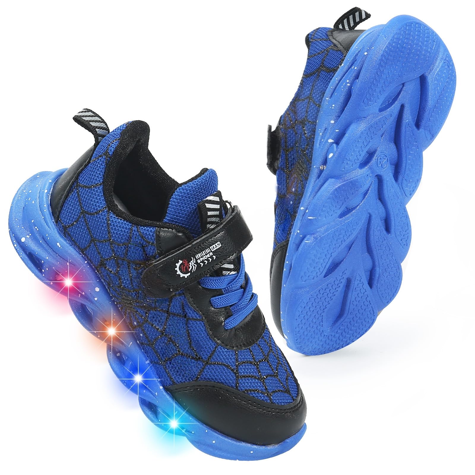 Kosriar Cartoon LED Illuminated Sneakers for Outdoor Sports and Running with Breathable Design