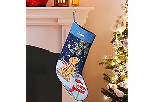 Golden Retriever Embroidered Christmas Stocking