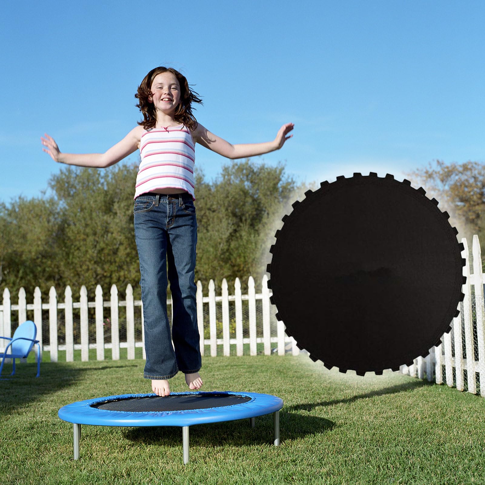 Trampolino Tappetino di sicurezza sostitutivo per trampolino Tappetino elastico per trampolino Tappetino da salto Coperture di protezione dei bordi Tappetino Tappetino per salto trampolino(65X45X13CM)