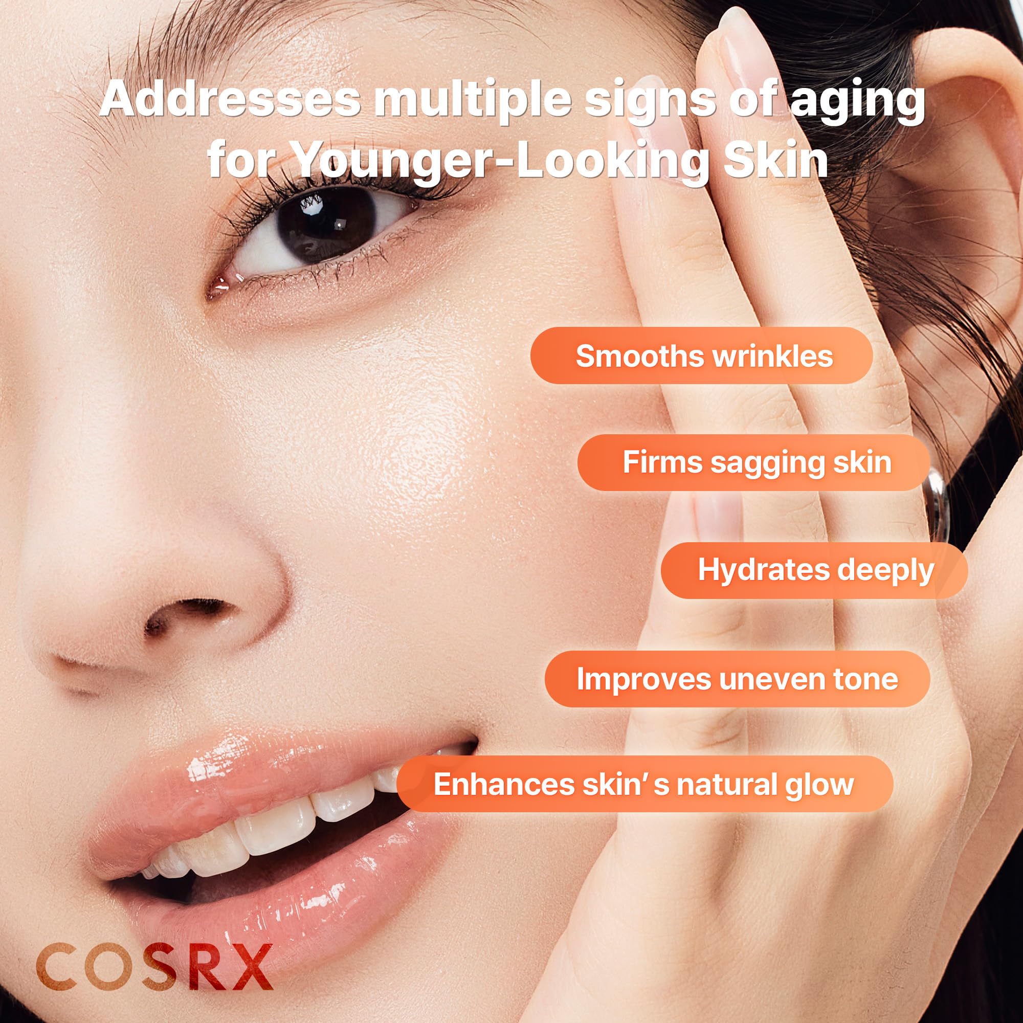 COSRX Advanced  Glass Glow Hydrogel Face Masks Skincare 3 EA, Collagen Face Mask, Travel Essentials, Overnight Face Mask, Korean Skin Care: 5 PDRN