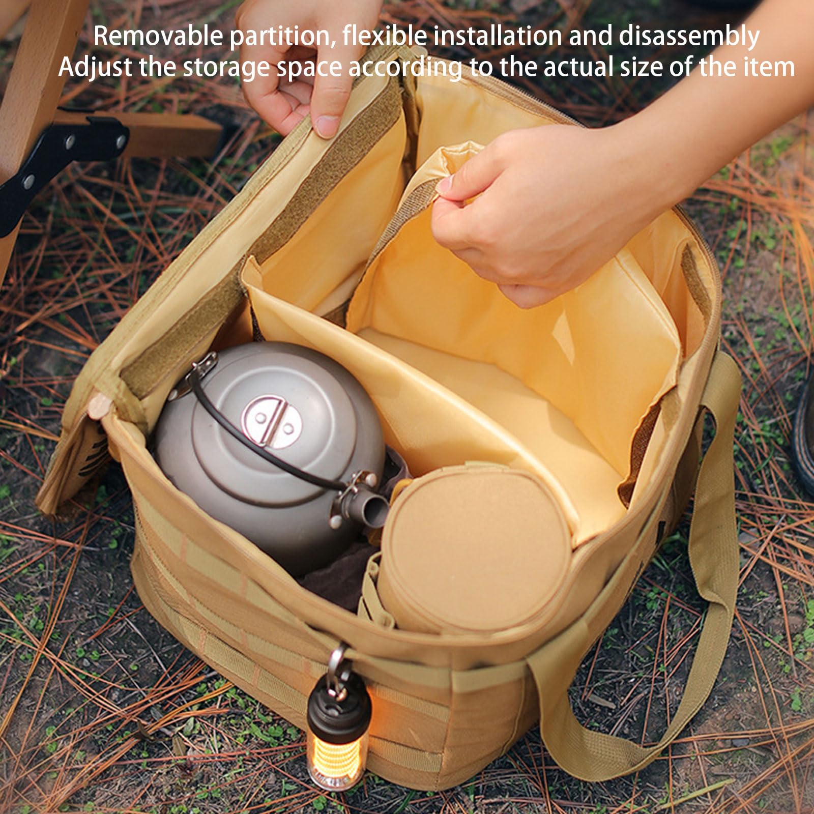 Grande Capacità Stoccaggio Stoviglie Borse Picnic Sacchetto di Campeggio Esterna Stoccaggio Stoccaggio Trekking Pasto Pentole Stoviglie Trasportatori