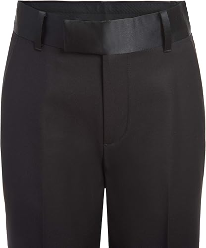 Miniatura 3 de Calvin Klein Conjunto de traje de esmoquin formal de 2 piezas para niños, incluye chaqueta y pantalones de vestir, detalles de ribete satinado y