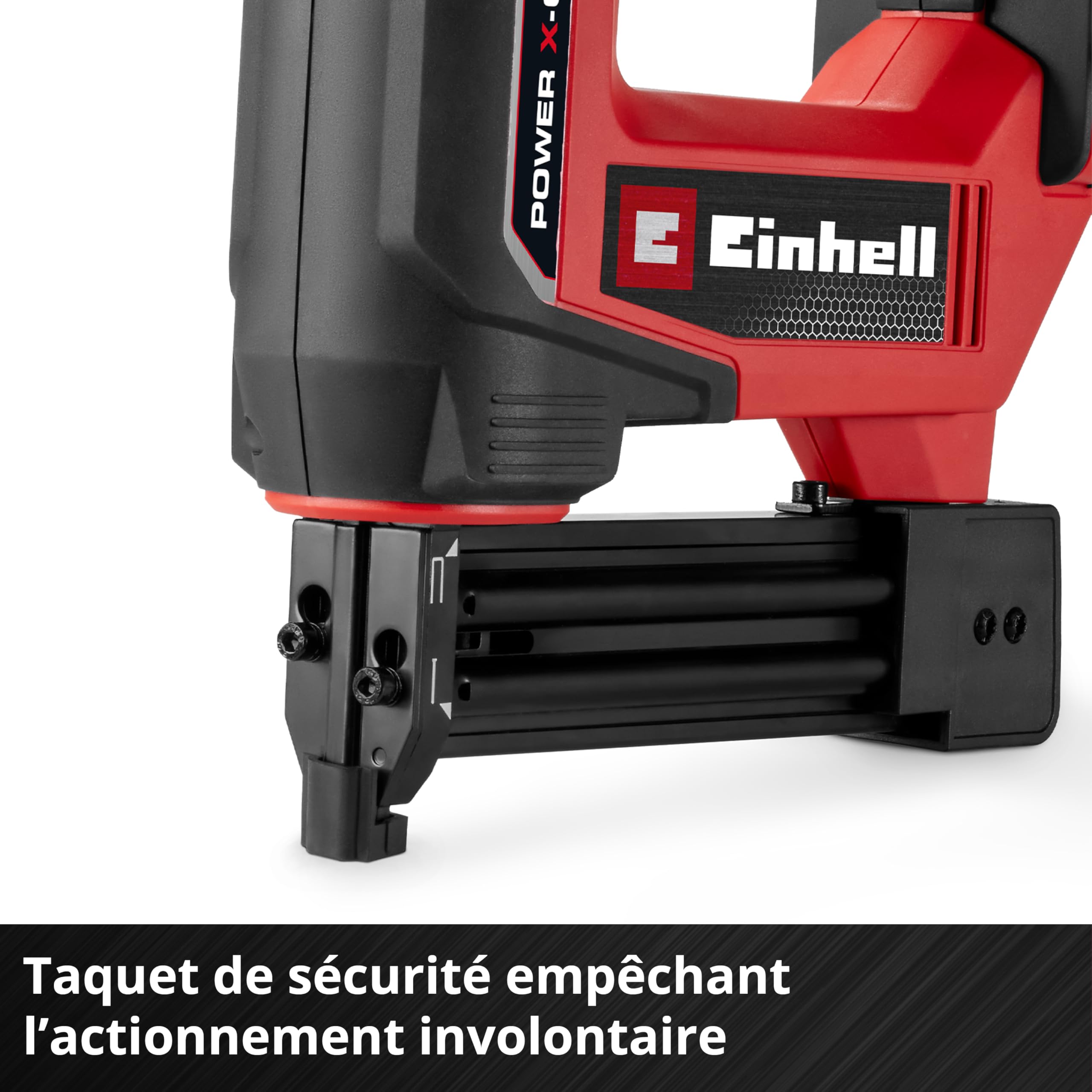 Einhell Agrafeuse-cloueuse sans fil TE-CN 18/32 Li-Solo Power X-Change (18 V, 20 coups/min, agrafes 25 mm max., clous 32 mm max., avec 300 agrafes/300 clous, sans batterie)