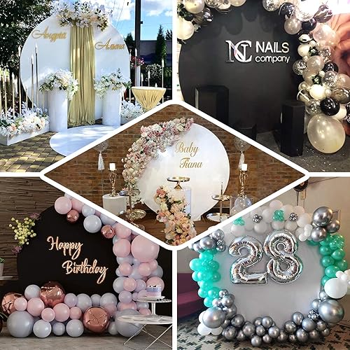 Miniatura 5 de Efavormart - Cubierta de telón de fondo de arco de boda de 7.5 pies, color nude mate, redonda, de elastano, ajuste personalizado, cubierta de arco