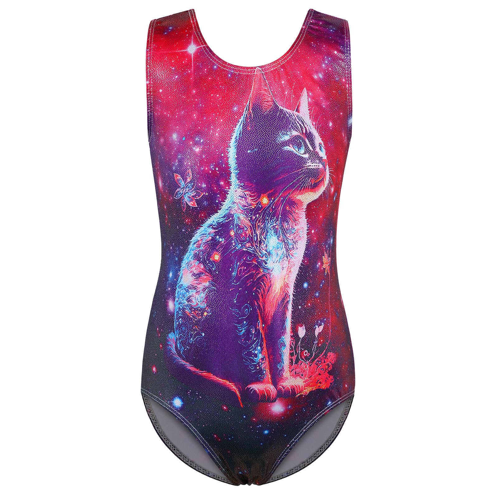 ZNYUNE Kinder Gymnastik Trikot mit Pailletten Mädchen Gymnas