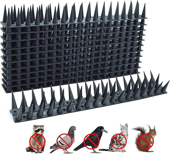 LINSOCLE Pigeon Repellent Spikes, Bird Repellent Spikes, Pigeon Protection Spikes, Pigeon