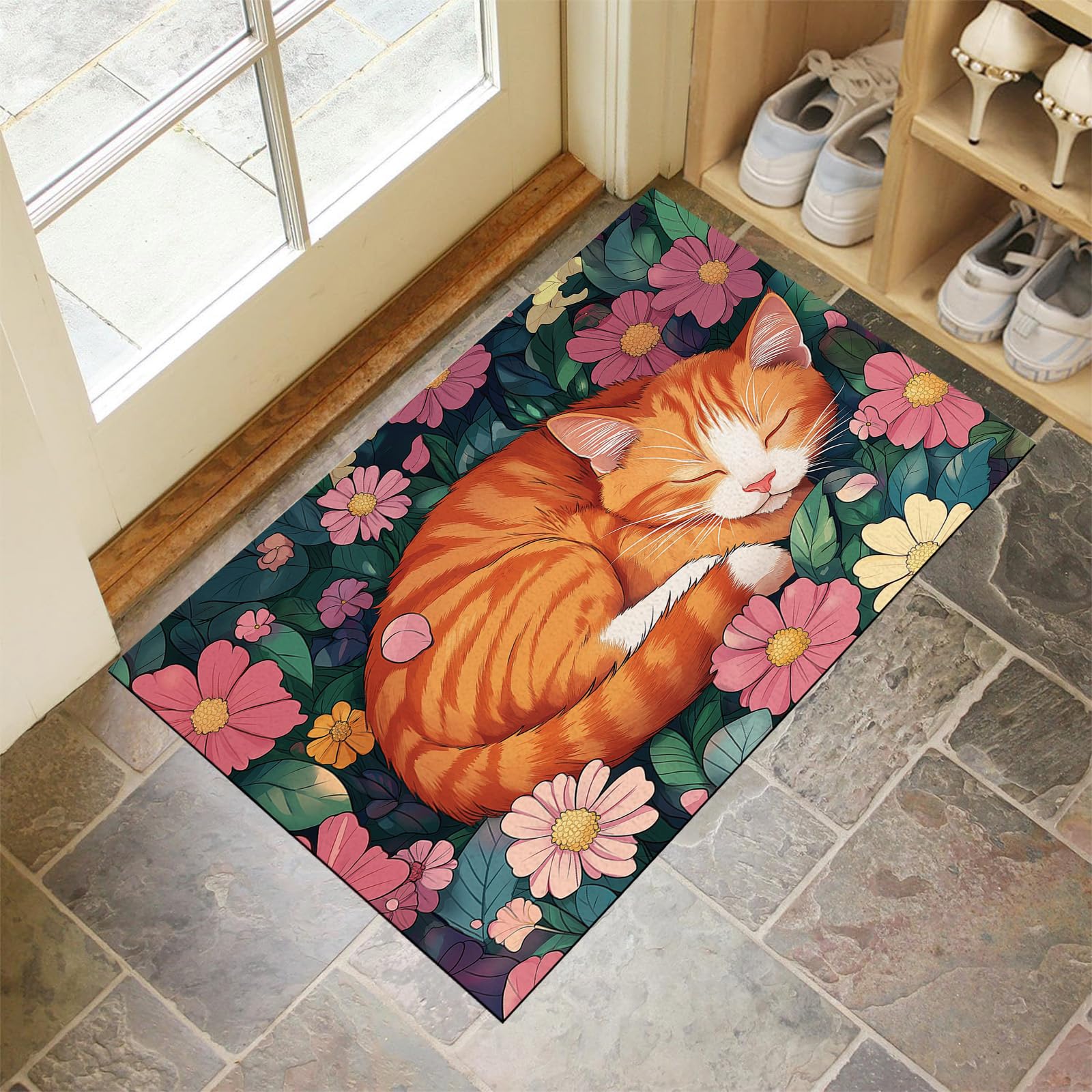 Paillasson extérieur 40x60cm imperméable lavable motif chat