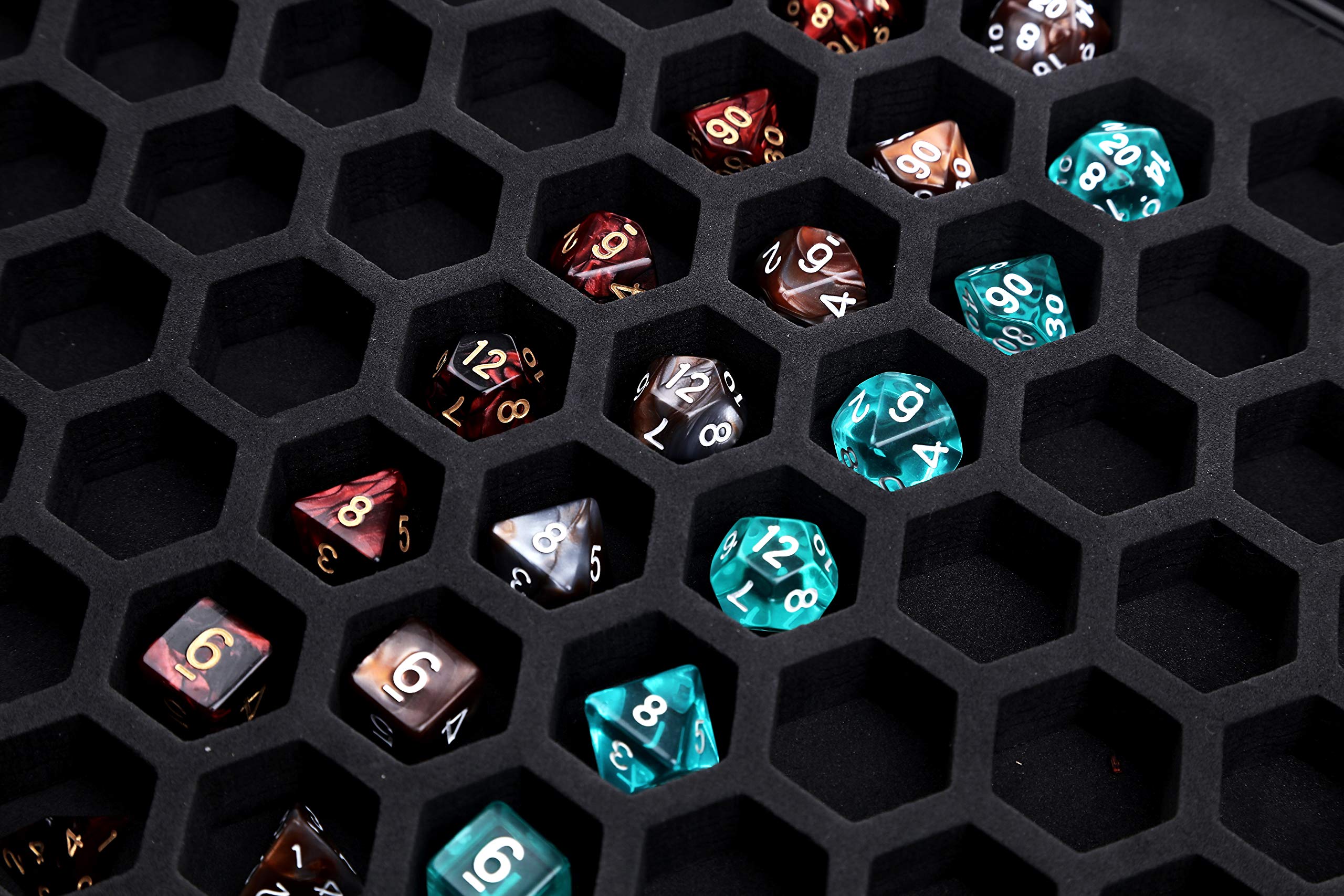 Dice Palace – Présentoir à dés 2 en 1 et étui de Rangement pour Jeux de dés et Collections DND Pathfinder Appel de Cthulu en métal, Pierre, résine, étui en métal