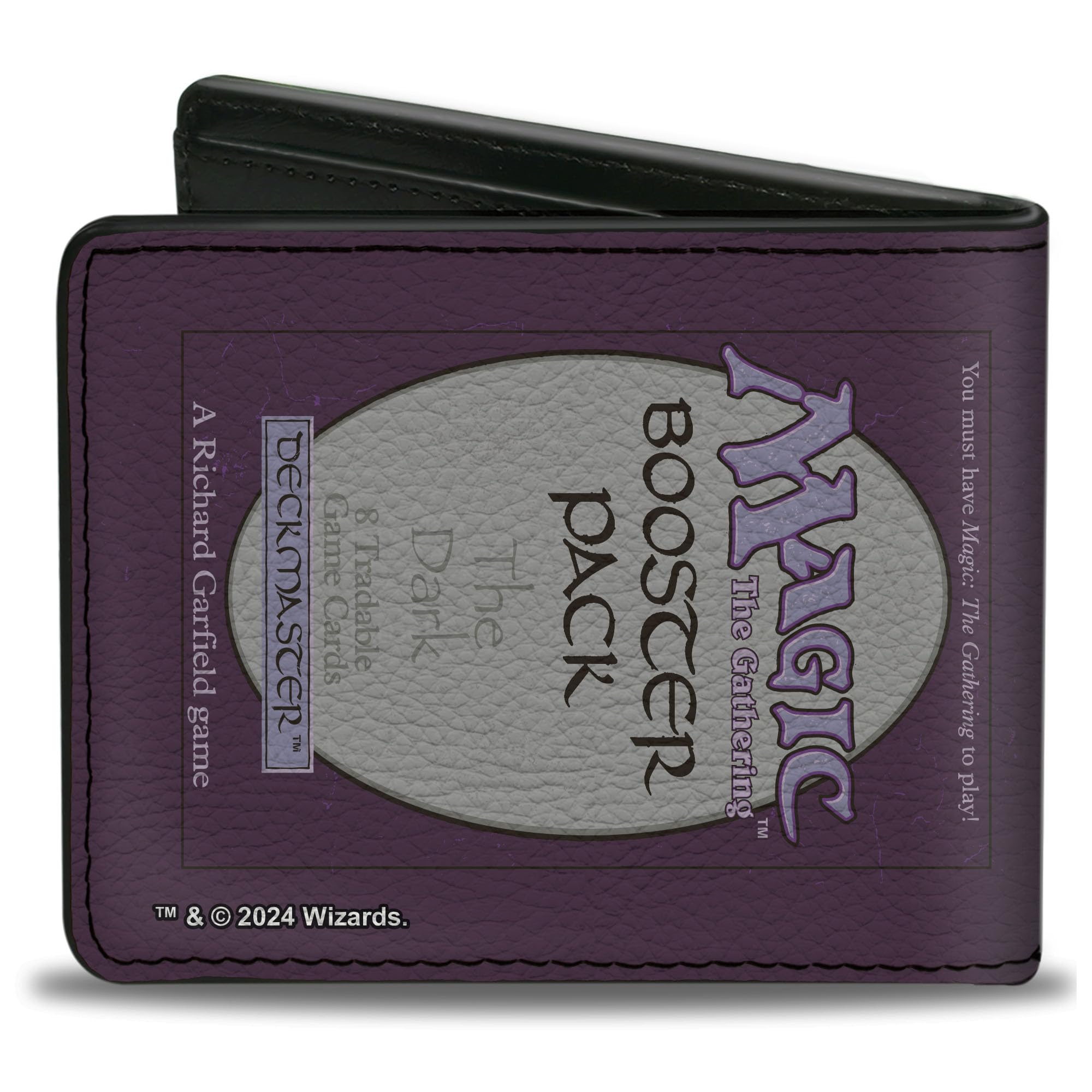 Buckle-Down Magic the Gathering Wallet, Bifold, Magic the Gathering the Dark Deckmaster Card Replica Purples, Vegan Leather
