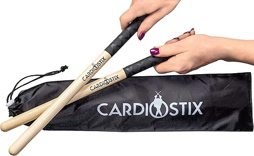 Miniatura 10 de CardioStix Paquete de palillos cardiovasculares de madera de nogal americano de alta calidad de 8 onzas (1 par)  Para batería, fitness, clase