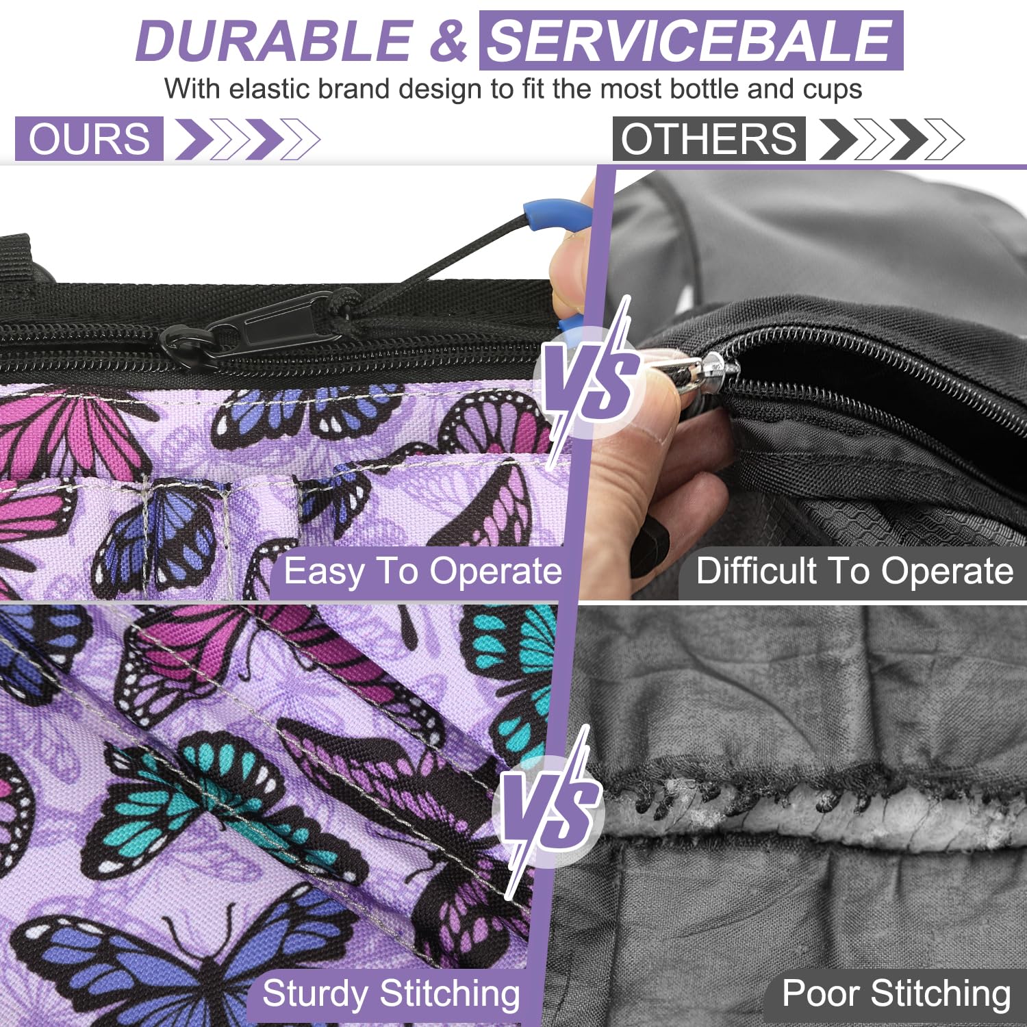 Bolsa lateral para silla de ruedas con portavasos, accesorios para reposabrazos de silla de ruedas para andador, andador, silla de ruedas para patinete eléctrico, regalo ideal para el día de la madre