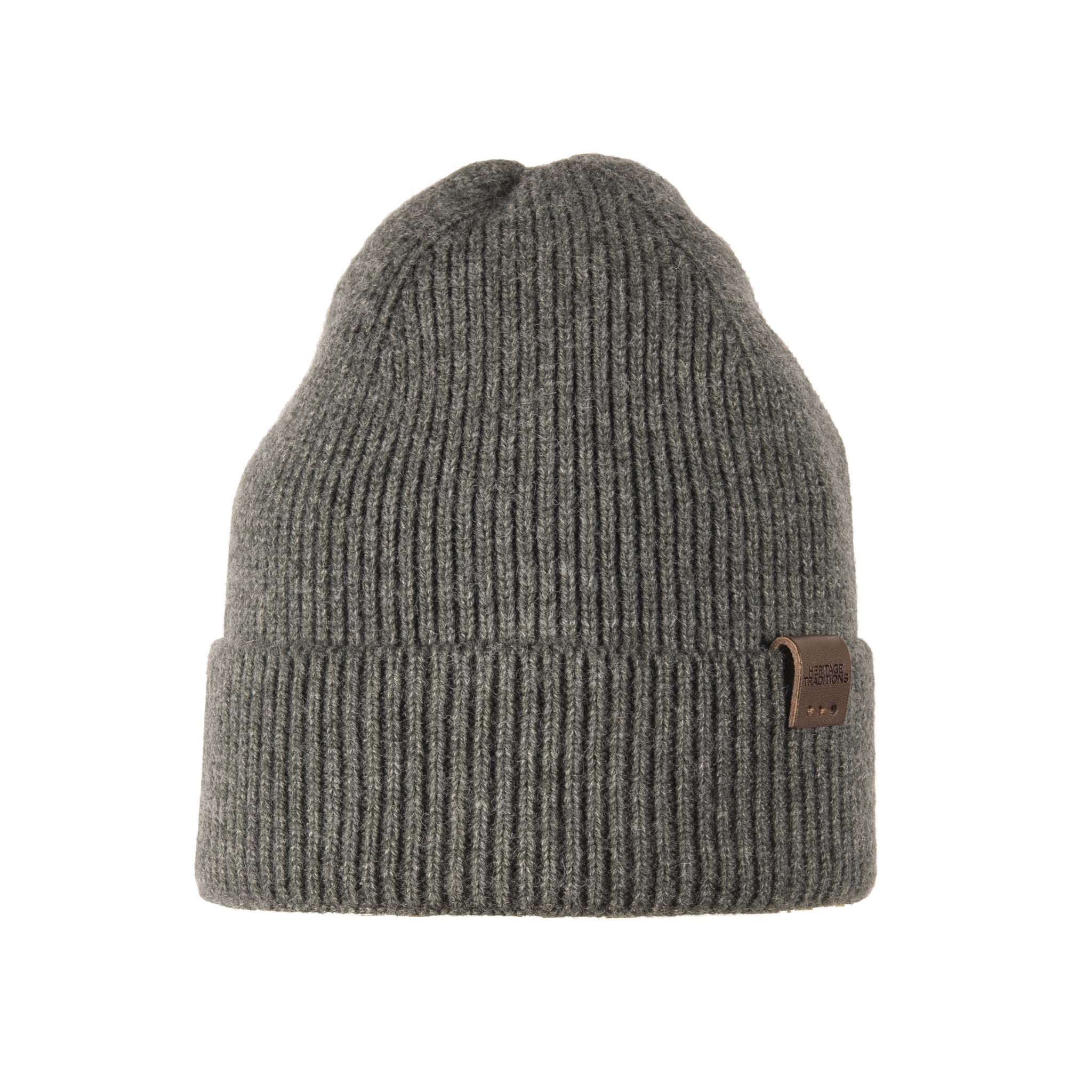 Heritage Traditions Charcoal Wool Mix Fisherman Beanie (Charcoal)