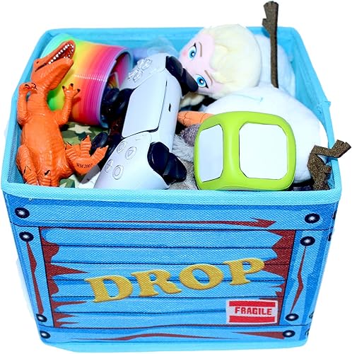 Miniatura 2 de Skywin LootBox de tela pequeña  Caja de suministro apilable y plegable de 10 x 10 pulgadas  Caja duradera para jugadores, divertidos colores