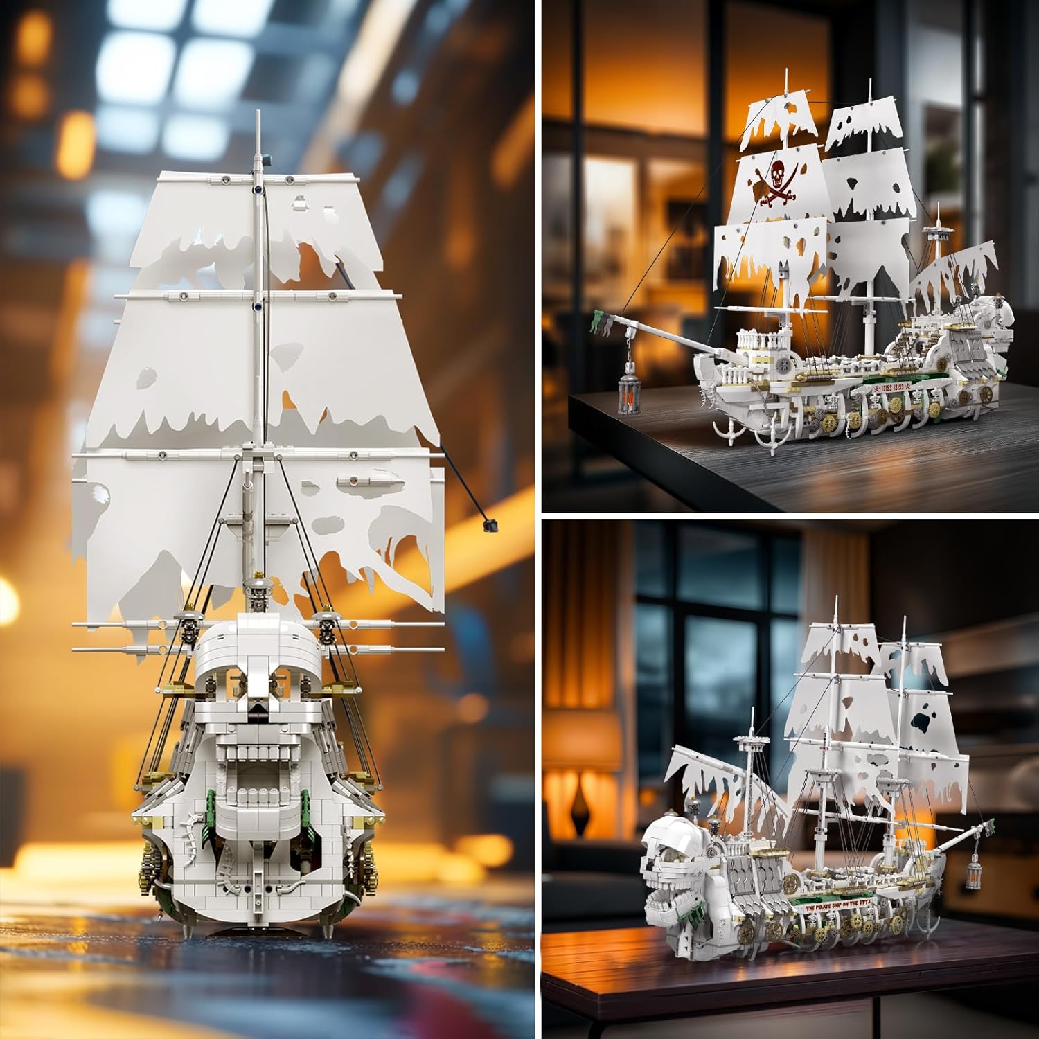 JMBricklayer Pirate Ship Building Sets for Adult 40115, Styx Ghost Ship Toy Big Pirate Ship Model Construction Set to Build, Room Office Decor, Gift for Teens Adults Collections Enthusiasts(3769 PCS)