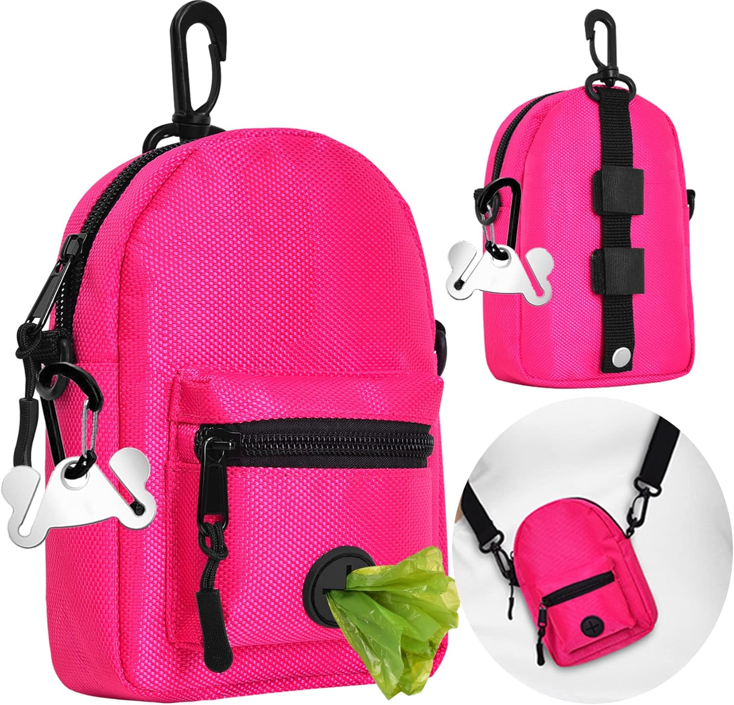 Dog Poop Bag Holder Dispenser Waste Bag Dispenser, Back