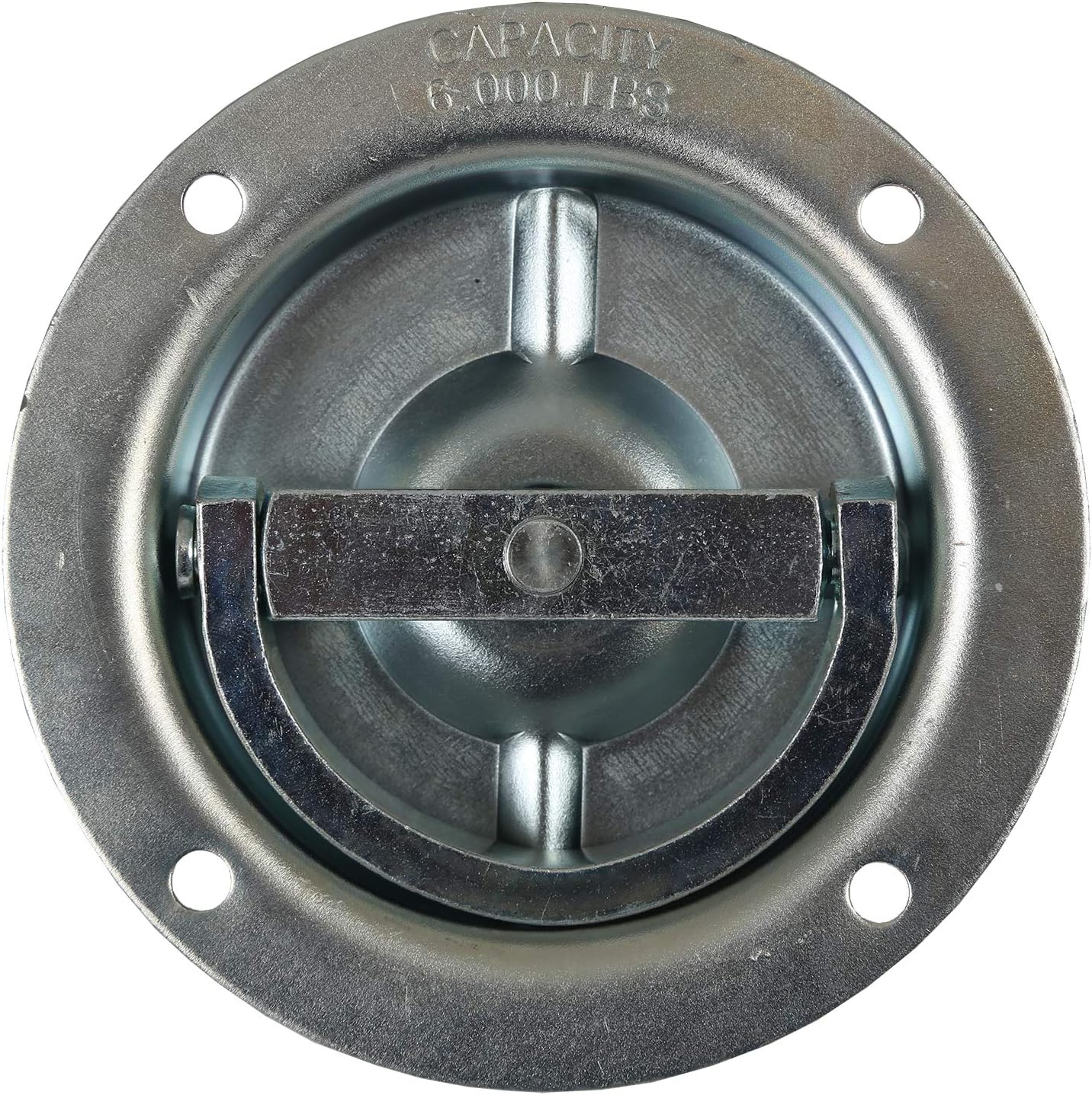 Buyers Products B901 Heavy-Duty Recessed Rotating Tie Down Rope Ring with 360° Swivel, Zinc-Plated Corrosion Resistance, 2,000 lb Working Load Limit for Commercial Truck Floors and Service Bodies