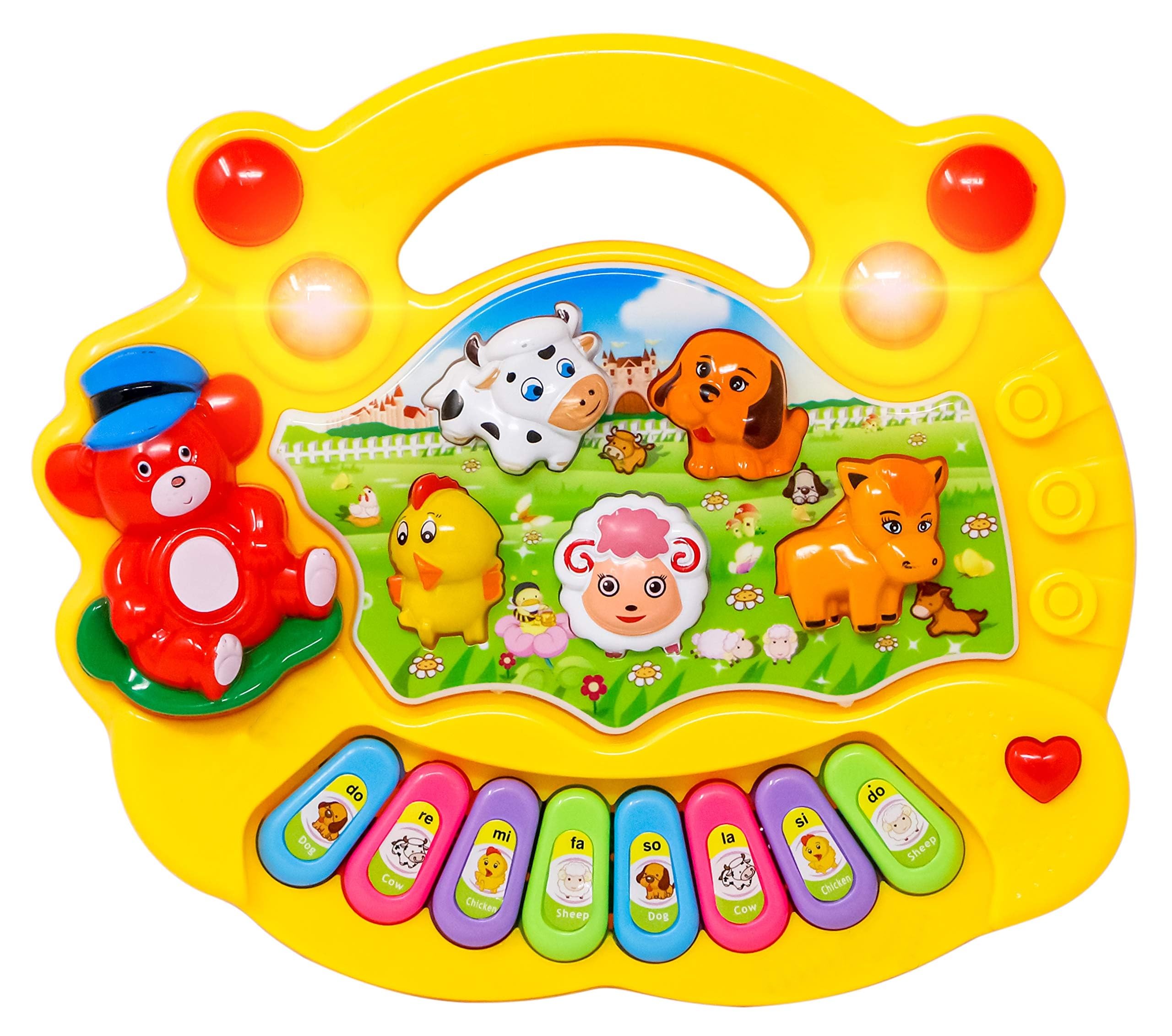 Animal Piano Toy - Toddler Music & Lights Gift -1